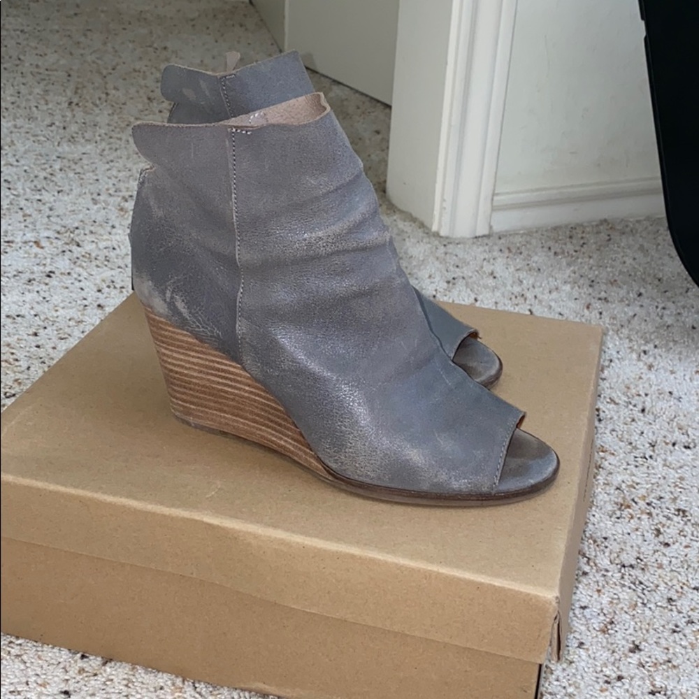 Steel Grey Lucky Brand Wedge Bootie